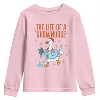 Funny Goose Nurse Christmas Youth Sweatshirt The Life Of A Shownurrse - Wonder Print Shop