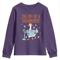 Funny Goose Nurse Christmas Youth Sweatshirt The Life Of A Shownurrse - Wonder Print Shop