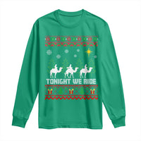 Tonight We Ride Long Sleeve Shirt Three Wise Men Nativity Scene Christmas - Wonder Print Shop