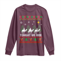 Tonight We Ride Long Sleeve Shirt Three Wise Men Nativity Scene Christmas - Wonder Print Shop