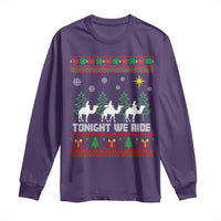 Tonight We Ride Long Sleeve Shirt Three Wise Men Nativity Scene Christmas - Wonder Print Shop