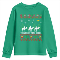 Tonight We Ride Youth Sweatshirt Three Wise Men Nativity Scene Christmas - Wonder Print Shop