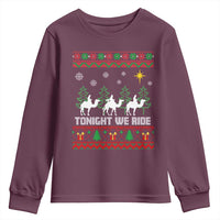 Tonight We Ride Youth Sweatshirt Three Wise Men Nativity Scene Christmas - Wonder Print Shop