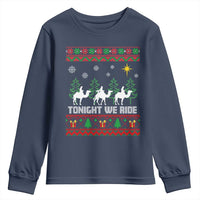 Tonight We Ride Youth Sweatshirt Three Wise Men Nativity Scene Christmas - Wonder Print Shop