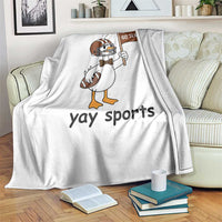 Silly Goose Football Throw Blanket Yays Sport - Wonder Print Shop