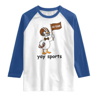Silly Goose Football Raglan Shirt Yays Sport - Wonder Print Shop