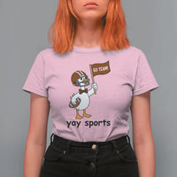 Silly Goose Football T Shirt For Women Yays Sport - Wonder Print Shop