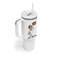 Silly Goose Football Tumbler With Handle Yays Sport - Wonder Print Shop