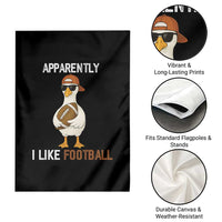 Funny Goose Football Garden Flag Apparently I Like Football - Wonder Print Shop
