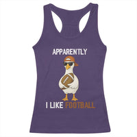 Funny Goose Football Racerback Tank Top Apparently I Like Football - Wonder Print Shop