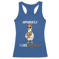 Funny Goose Football Racerback Tank Top Apparently I Like Football - Wonder Print Shop