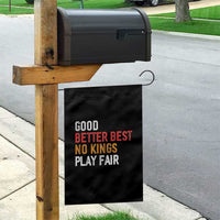 Good Better Best Chicago Pro Football Mantra Garden Flag No Kings Protest Stop Sign - Wonder Print Shop