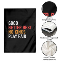 Good Better Best Chicago Pro Football Mantra Garden Flag No Kings Protest Stop Sign - Wonder Print Shop