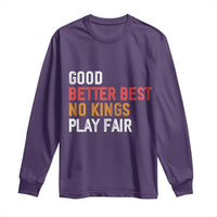 Good Better Best Chicago Pro Football Mantra Long Sleeve Shirt No Kings Protest Stop Sign - Wonder Print Shop