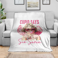 67 Valetines Throw Blanket Funny Cupid Says Six Seven - Wonder Print Shop