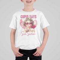 67 Valetines T Shirt For Kid Funny Cupid Says Six Seven - Wonder Print Shop