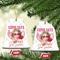 67 Valetines Ceramic Ornament Funny Cupid Says Six Seven - Wonder Print Shop