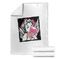 Funny 67 Valentines Throw Blanket Cupid Playing Cards Six Seven - Wonder Print Shop