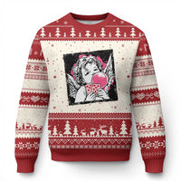 Funny 67 Valentines Ugly Christmas Sweater Cupid Playing Cards Six Seven - Wonder Print Shop