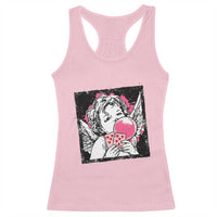 Funny 67 Valentines Racerback Tank Top Cupid Playing Cards Six Seven - Wonder Print Shop