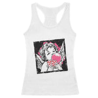 Funny 67 Valentines Racerback Tank Top Cupid Playing Cards Six Seven - Wonder Print Shop