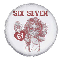 67 Valetines Meme Spare Tire Cover Funny Six Seven Valentines Day Heart - Wonder Print Shop