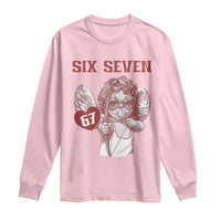 67 Valetines Meme Long Sleeve Shirt Funny Six Seven Valentines Day Heart - Wonder Print Shop