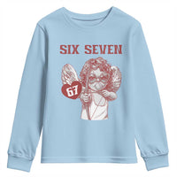 67 Valetines Meme Youth Sweatshirt Funny Six Seven Valentines Day Heart - Wonder Print Shop