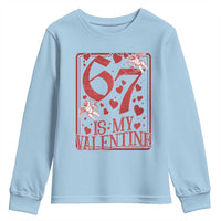 67 Valentines Playing Card Youth Sweatshirt Funny Six Seven Relationship Meme - Wonder Print Shop