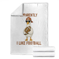 Funny Goose Football Meme Throw Blanket Apparently I Like Football - Wonder Print Shop