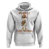 Funny Goose Football Meme Hoodie Apparently I Like Football - Wonder Print Shop