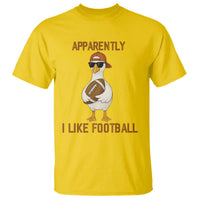 Funny Goose Football Meme T Shirt Apparently I Like Football - Wonder Print Shop