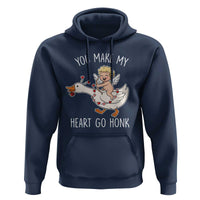 You Make My Heart Go Honk Hoodie Funny Valentine Goose - Wonder Print Shop