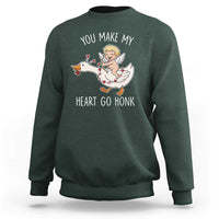You Make My Heart Go Honk Sweatshirt Funny Valentine Goose - Wonder Print Shop