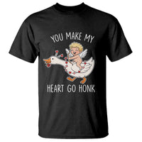 You Make My Heart Go Honk T Shirt Funny Valentine Goose - Wonder Print Shop