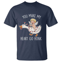 You Make My Heart Go Honk T Shirt Funny Valentine Goose - Wonder Print Shop