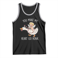 You Make My Heart Go Honk Tank Top Funny Valentine Goose - Wonder Print Shop