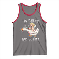 You Make My Heart Go Honk Tank Top Funny Valentine Goose - Wonder Print Shop