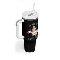 You Make My Heart Go Honk Tumbler With Handle Funny Valentine Goose - Wonder Print Shop
