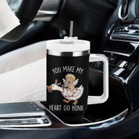 You Make My Heart Go Honk Tumbler With Handle Funny Valentine Goose - Wonder Print Shop