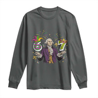 67 Mardi Gras Long Sleeve Shirt Funny Six Seven George Washington Meme