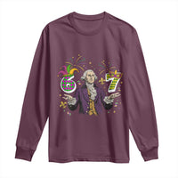 67 Mardi Gras Long Sleeve Shirt Funny Six Seven George Washington Meme