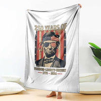 Abraham Lincoln Freedom Retro Throw Blanket 250 Years of Freedom Liberty History