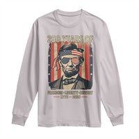 Abraham Lincoln Freedom Retro Long Sleeve Shirt 250 Years of Freedom Liberty History