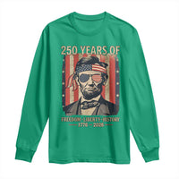 Abraham Lincoln Freedom Retro Long Sleeve Shirt 250 Years of Freedom Liberty History