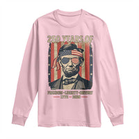 Abraham Lincoln Freedom Retro Long Sleeve Shirt 250 Years of Freedom Liberty History