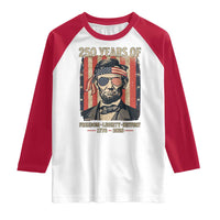 Abraham Lincoln Freedom Retro Raglan Shirt 250 Years of Freedom Liberty History