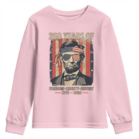 Abraham Lincoln Freedom Retro Youth Sweatshirt 250 Years of Freedom Liberty History