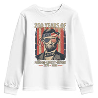 Abraham Lincoln Freedom Retro Youth Sweatshirt 250 Years of Freedom Liberty History