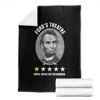 Abraham Lincoln History Teacher Throw Blanket Ford's Theatre Awful Would Not Recommend